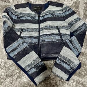 Rebecca Taylor Blue Striped Jacket